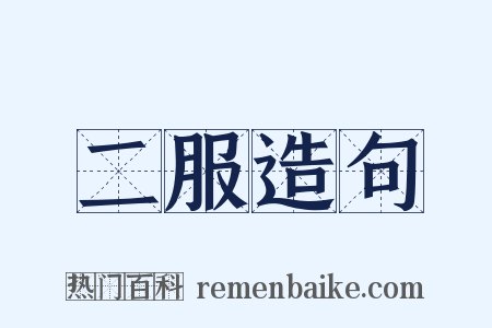 二服造句是什么意思的图片